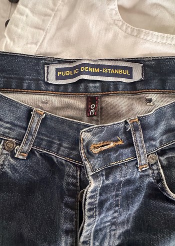 Erkek Beyaz ve jean Denim Mini Şort - Görsel 3
