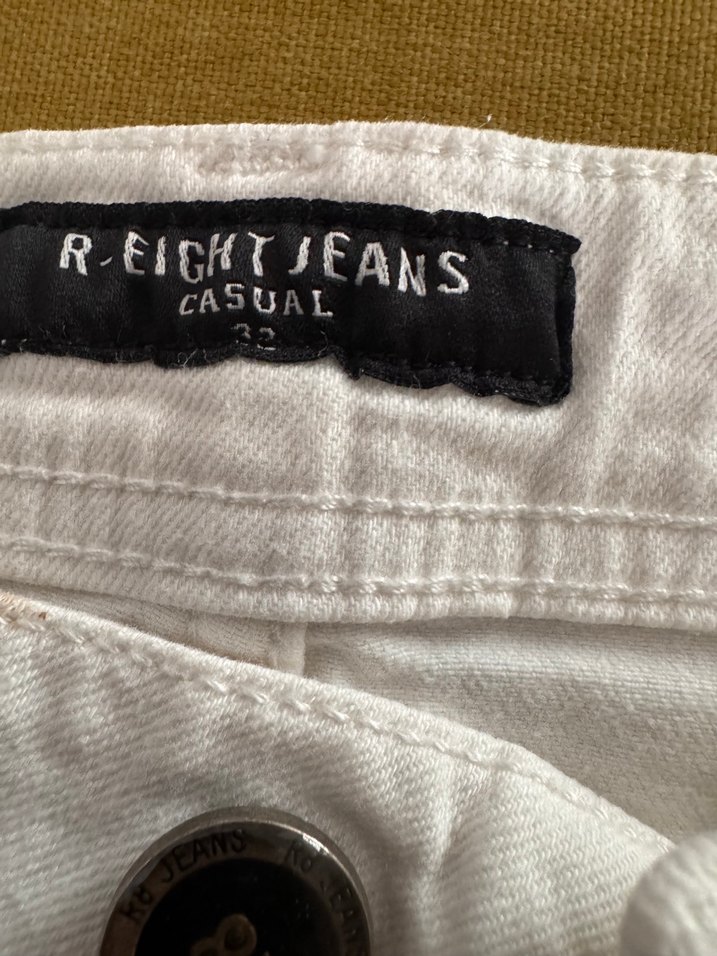 Erkek Beyaz ve jean Denim Mini Şort - Görsel 2