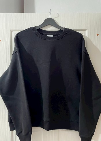 Siyah Oversize Basic Sweatshirt grimelange