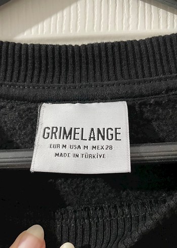 m Beden Siyah Oversize Basic Sweatshirt grimelange