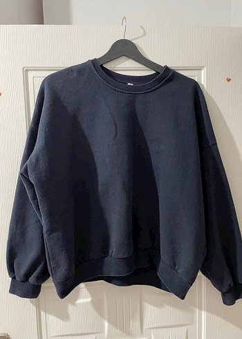 Diğer Lacivert Kadın Sweatshirt, Yuvarlak Yaka, Rahat Kesim