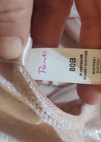 Dantel Detaylı Pembe Straplez Büstiyer - Görsel 4