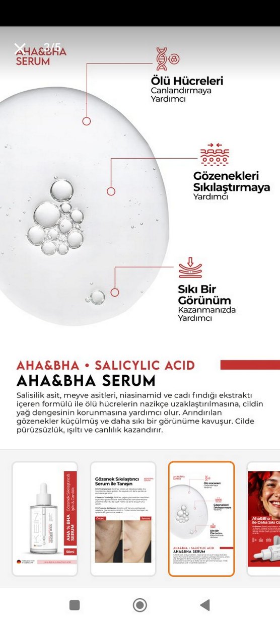 Kein AHA%BHA Anti-Aging Serumu - Görsel 4