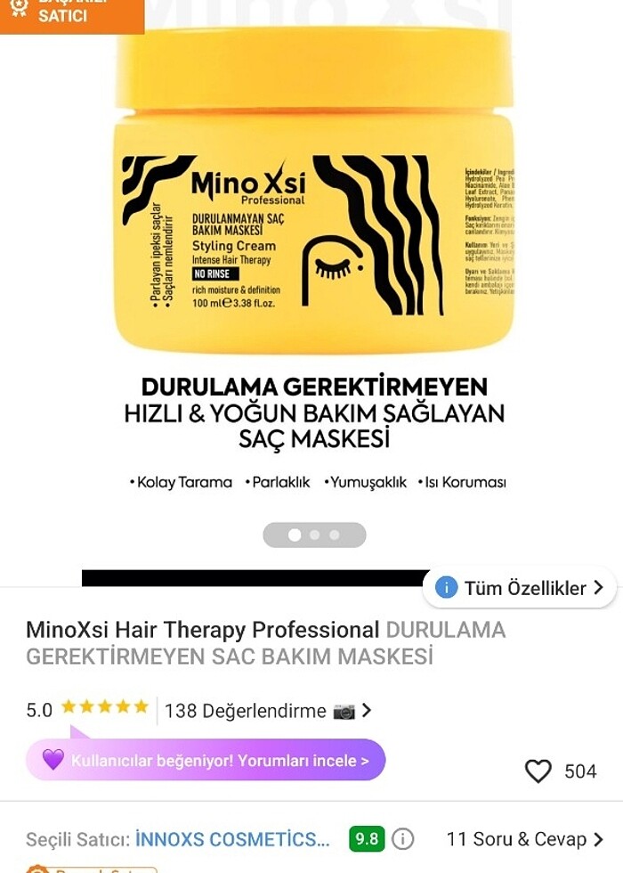 Saç maskesi  - Görsel 2