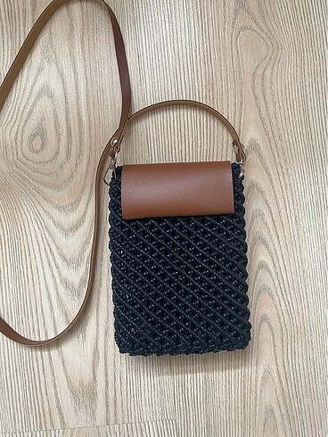 Makrome telefonluk Deri Çanta - Görsel 2