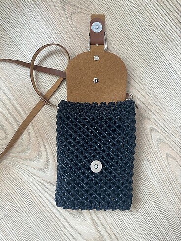 Makrome telefonluk Deri Çanta - Görsel 3
