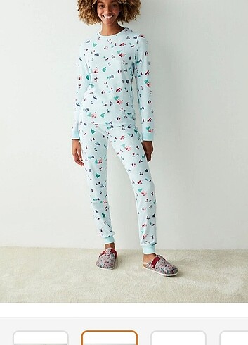 Penti L beden etiketli termal pijama takımı 