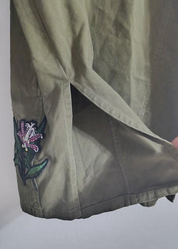 Pull&Bear Haki yeşili Parka Ceket - Görsel 3