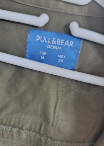Pull&Bear Haki yeşili Parka Ceket - Görsel 4
