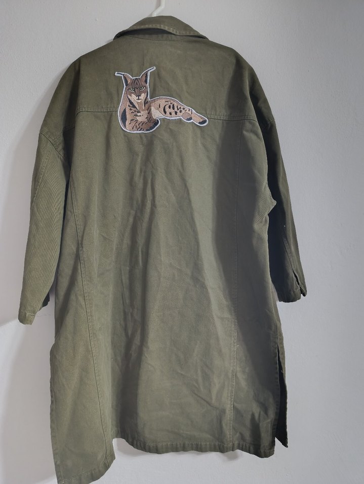 Pull&Bear Haki yeşili Parka Ceket - Görsel 2