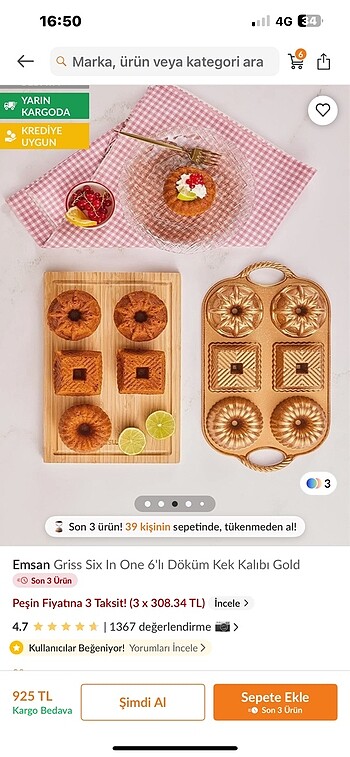 Döküm kek kalıbı