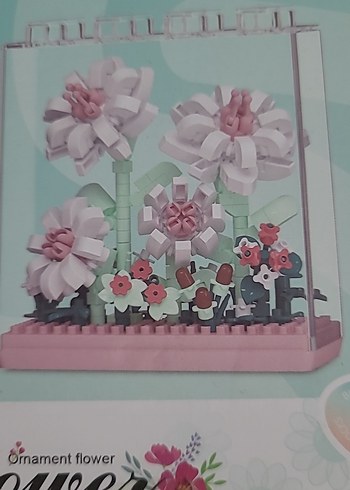 Beden Pastel Renkli Pembe Lego Çiçek Seti