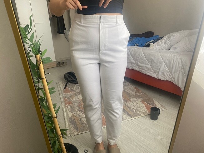 Beymen kumaş beyaz pantolon