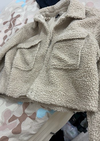 Kürk Detaylı Bej Kadın Ceket - Görsel 3