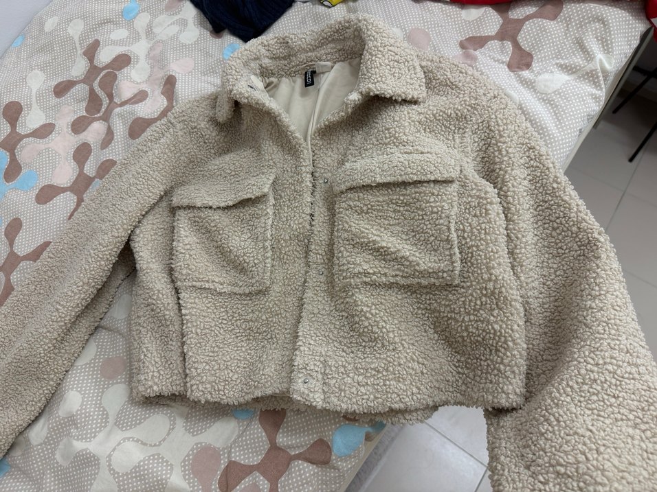 Kürk Detaylı Bej Kadın Ceket - Görsel 2