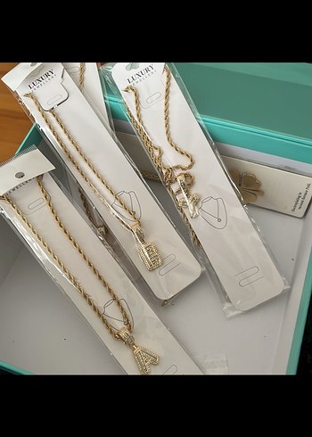 Altın Renk Zincir Detaylı Midi Kolye - Görsel 5