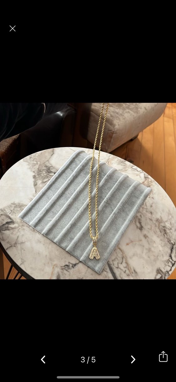 Altın Renk Zincir Detaylı Midi Kolye - Görsel 3