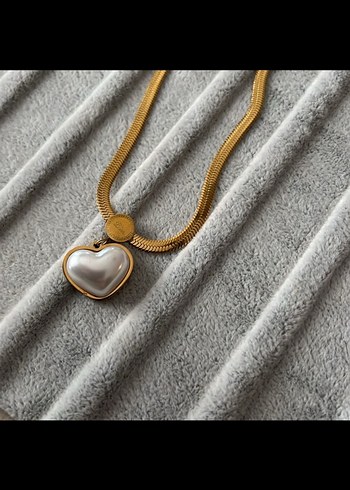 Kalpli inci kolye - Görsel 4