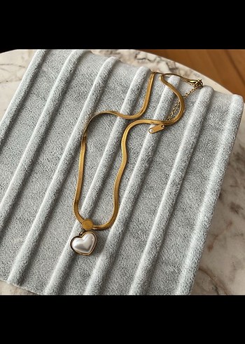 Kalpli inci kolye - Görsel 3