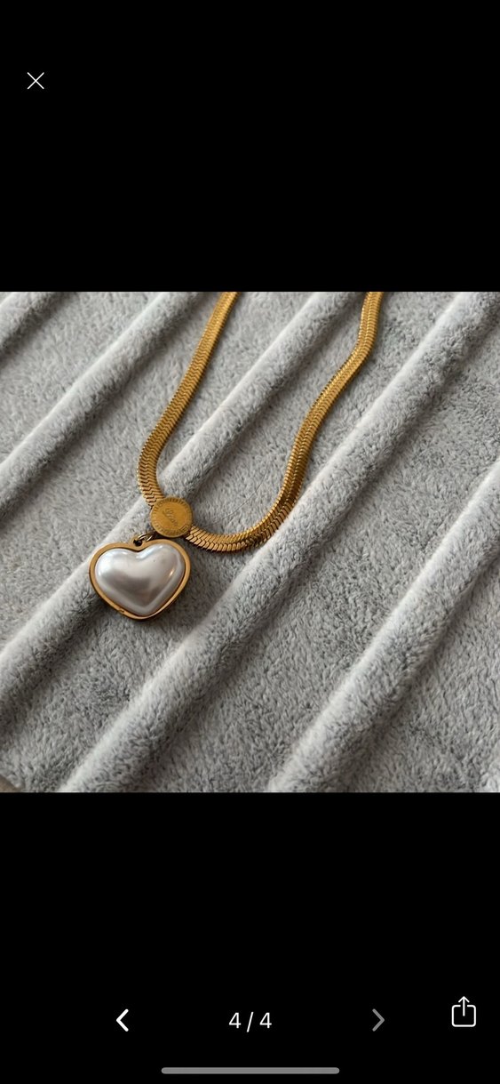 Kalpli inci kolye - Görsel 4