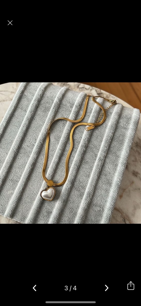 Kalpli inci kolye - Görsel 3