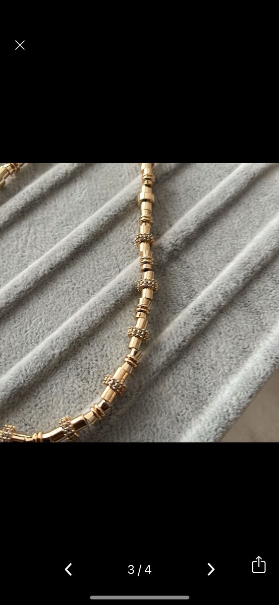 Minimalist Altın Renk Boncuklu Midi Kolye - Görsel 3