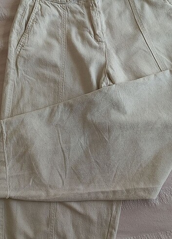 Bershka camel keten pantolon