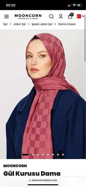 Gül kurusu dama desen