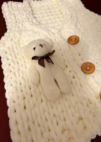 Bebek Örgü Yelek - Görsel 3