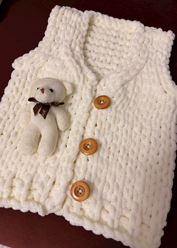 Bebek Örgü Yelek - Görsel 2