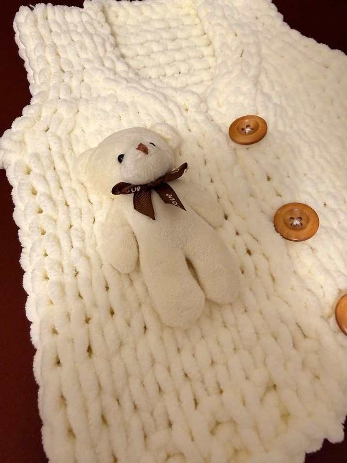 Bebek Örgü Yelek - Görsel 3