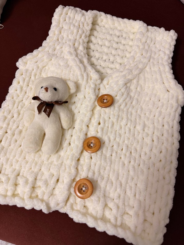 Bebek Örgü Yelek - Görsel 2