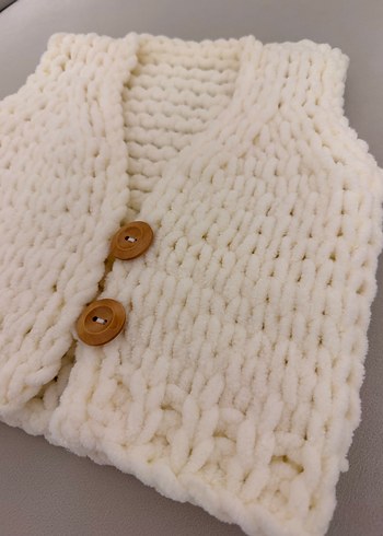 Bebek Örgü Yelek puffy - Görsel 2