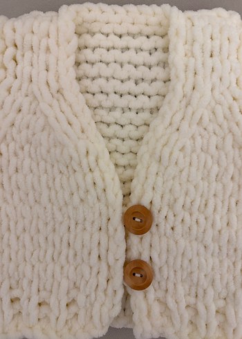 Bebek Örgü Yelek puffy - Görsel 3