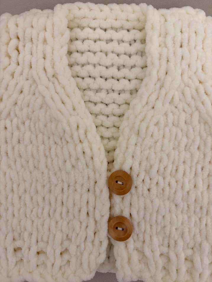 Bebek Örgü Yelek puffy - Görsel 3