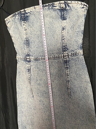 Zara Zara denim mini elbise etiketli sıfır ürün