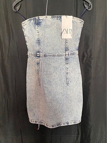 xs Beden Zara denim mini elbise etiketli sıfır ürün