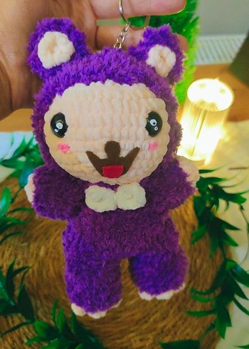 Mor Renkli Peluş Oyuncak fluffy - Görsel 4