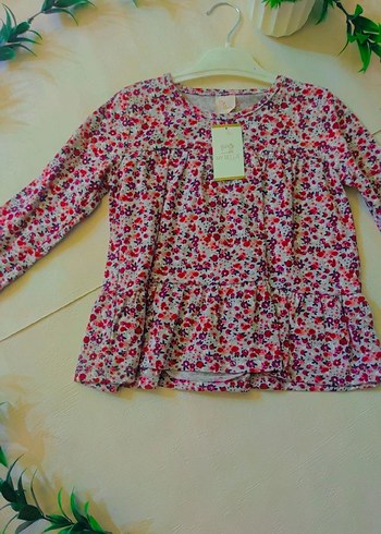 Gri Uzun Kollu Kız Çocuk Elbise - Görsel 2