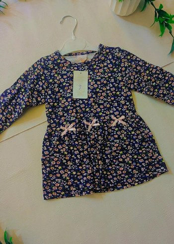 Gri Uzun Kollu Kız Çocuk Elbise - Görsel 3