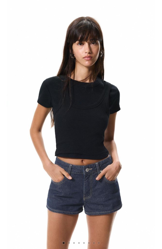 Pull&Bear Kadın Mini Denim Şort - Görsel 2