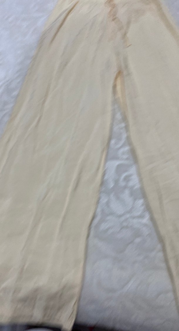 Bej Kadın Keten Salaş Pantolon - Görsel 3