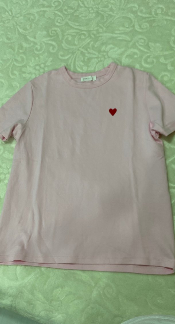 Pembe Pamuklu Kısa Kollu Tişört - Görsel 3