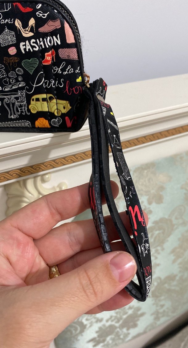 Paris Temalı Fermuarlı Kadın Portföy Çanta - Görsel 2