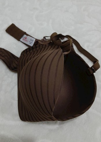 Kahverengi Çizgili Midi Sütyen - Görsel 7