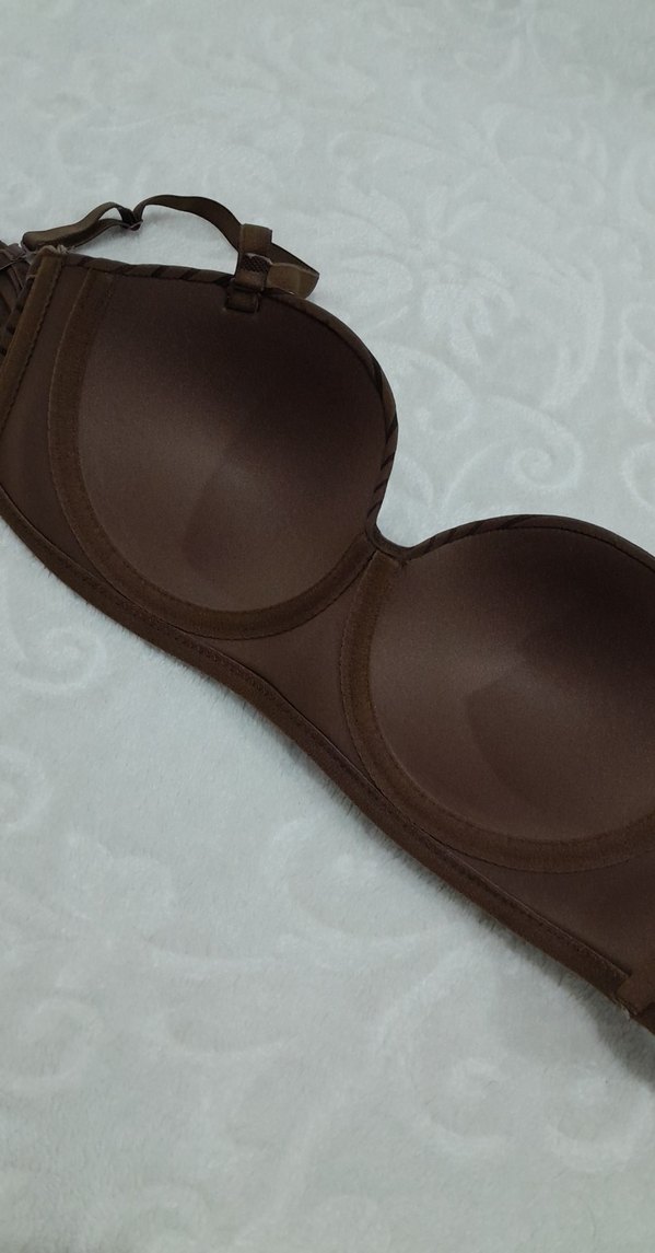 Kahverengi Çizgili Midi Sütyen - Görsel 4