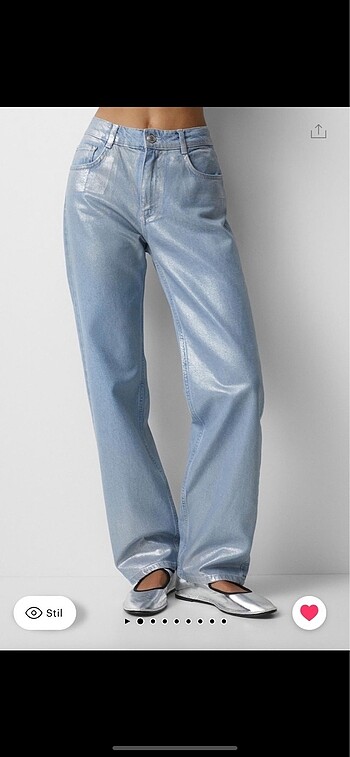 PULLBEAR METALİK PANTOLON