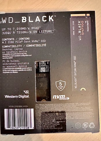Wd WD Black SN7100 2TB PCIe Gen4 NVMe SSD