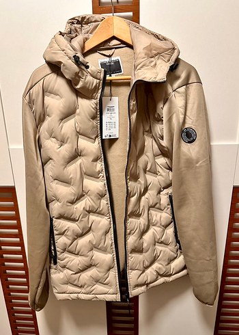 l/xl Beden Jack jones Bej Kapüşonlu Erkek Ceket