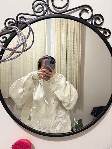 m Beden beyaz Renk Mavi oversize sweat